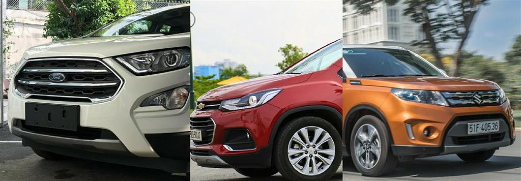 So sánh thông số kỹ thuật CUV 5 chỗ đô thị: Ford EcoSport, Chevrolet Trax và Suzuki Vitara